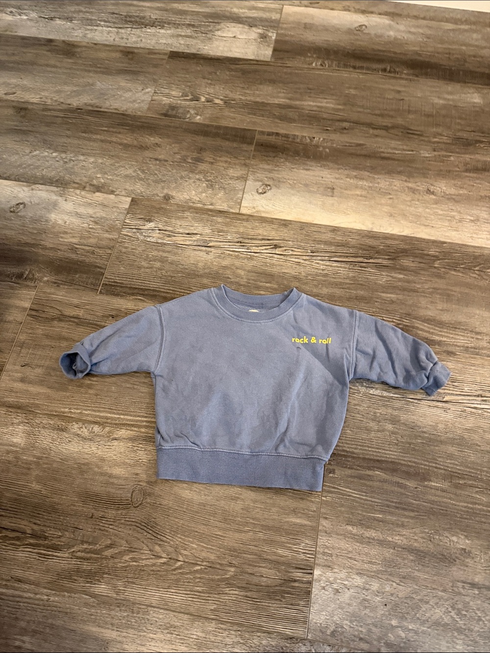 The Littlest Kids Blue 'rock & roll' Pullover Sweatshirt